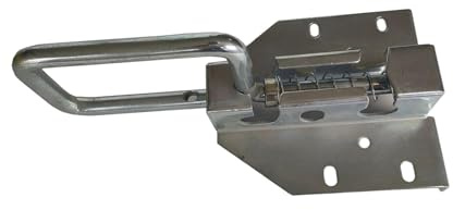 Sharplace Verrou Porte Coulissante Serrure, Volet Loquet Porte Verrou, Serrure de Porte de Garage Industrielle, Serrure Latérale, Loquet Coulissant, pour Cour, Jardin, Clôture Métallique, 23.5X12.2cm
