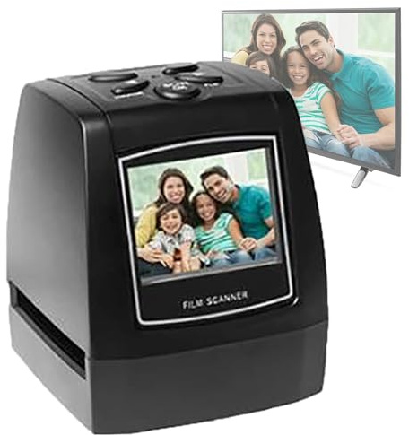 Film Scanner, Slide Digitizer with 2.36 LCD Screen, USB Output for 35mm Film Negatives and Photo Slides to Digital Files