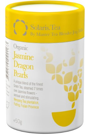 Solaris Tea Organic Loose Whole Leaf Jasmine Dragon Pearls 50 g