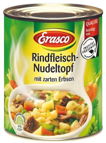 Erasco Rindfleisch-Nudeltopf, 6er Pack (6 x 800 g Dose)