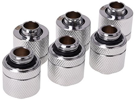 Alphacool 17386 HF 13/10 Compression Fitting G1/4 - Chrome Sixpack WaterCooling Raccordi