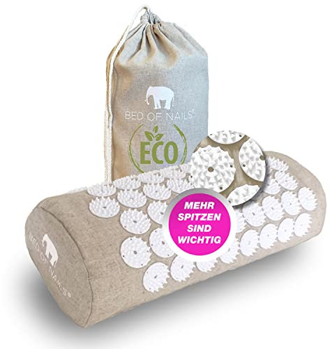 Bed of Nails Originale ECO Digitopressione Cuscino Massaggio Cuscino Con 2,142 Pressione Punte Cuscino Per Collo e Spalla Dolore, Schiena Dolore e Stress Sollievo, Trasporto Borsa, Misura 38 x 15 x 10