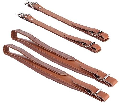 LiebeWH 2Pcs Akkordeon Schultergurte 83-110cm Verstellbare Akkordeon Gurt PU Lederriemen Zubehör mit Stabilen Schnallen für 16-120 Bass Coffee | Rutschfester Sitz, Bequeme Polsterung, Stabile Schnallenbefestigung, Schnelle Montage an jedem Bassmodell