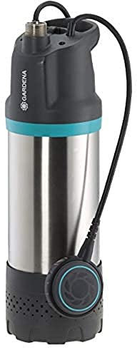 GARDENA Tauch-Druckpumpe 5900/4 inox Bundle; mit Schmutzfilter, Trockenlaufsicherung bis zu 5.900 l/h mit Schwimmerschalter; enthält Tauch-Druckpumpe 5900/4 inox und Classic Schlauch 13mm (1/2), 20m