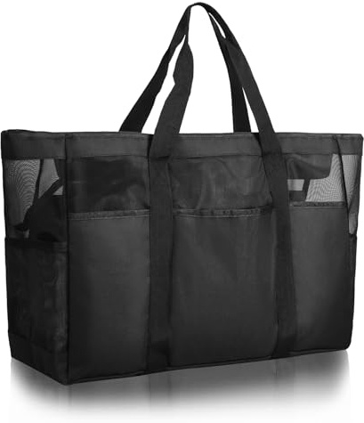 ZoneYan Strandtasche Groß, Extra Große Reisetasche Strandtasche, Netz Strandtasche, Strand Aufbewahrungstasche, Große Mesh Strandtasche, Faltbare Strandtasche, Badetaschen Strandtaschen