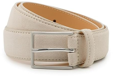 DTCH.FIT Herrengürtel Bobby - Wildleder - Beige - Breite: 3,5 cm - 115 cm