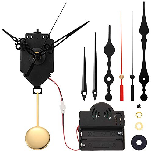 JIVIMOCO Reloj con Gatillo de PéNdulo de Cuarzo, Movimiento, Timbre, Mecanismo de MelodíA de, Kit de Reloj con 3 Pares de Manos