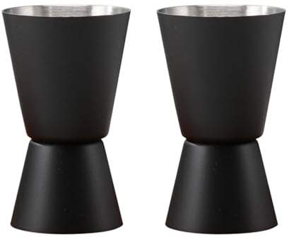 2 Stück Messbecher, Cocktail-Messbecher, Messgeräte, Cocktailgläser, Edelstahl-Cocktail-Zubehör, Bar-Party-Mini-Messbecher