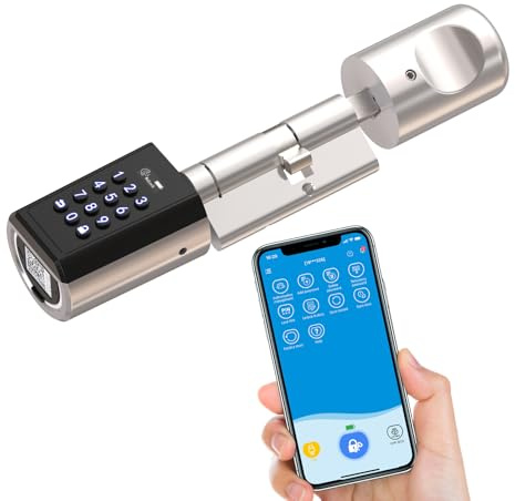 RUILON PBl Code Door Lock 40/30 for 50-100 mm Door, Smart Lock | Keyless Entry, APP Control, Easy to install, Bluetooth Electronic Deadbolt Bedroom Office Hotel Apartment, Temporary code