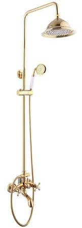 Retro Duschsystem Duschset Duscharmatur Gold Bad Regendusche mit Handbrausefür Hotels, Badezentren, Schwimmbäder, Fitnessstudios, Schönheitssalons oder Häuser zum Baden, NEU