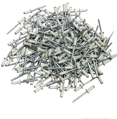 Kit 150 Rivetti VITFER Rivetti per targhe auto moto a Fiore Bianco 4.8x12 kit 150 pezzi