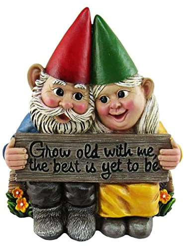 Couple Fairy Dwarf Resin Hand-Painted Garden Gnome Ornament Romantic Statue Indoor Outdoor Garden Patio Home Decoration Home Office Supply