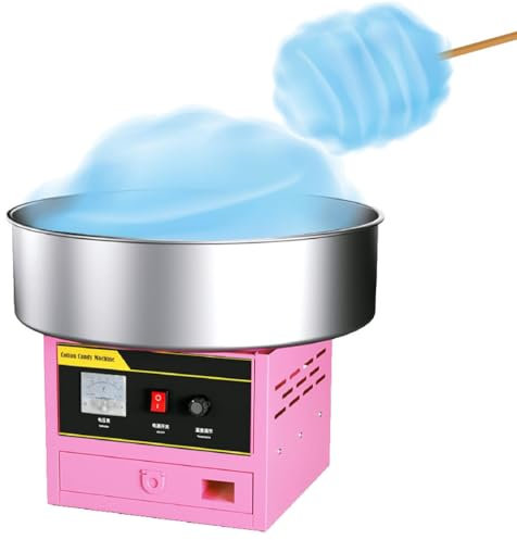 GAYAYAS Candy Floss Making Machine, Electric Stainless Steel Candy Floss Machine, Cotton Candy Maker, For Family, Party, Park,Christmas Birthday,Pink