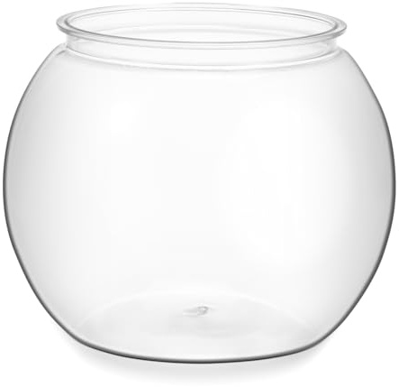 BUGUUYO Rundes Fischglas Aquarium 2.75 Gal Tragbares Kleines Plastikfischbecken Für Büro Und Zuhause Dekoration