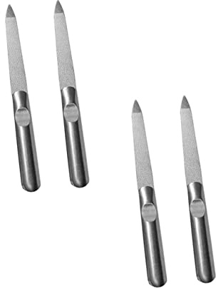 Healvian 4pezzi Limacce per Unghie in Acciaio Inossidabile per Manicure Pratica Strumento per Modellare le Unghie Impugnatura Comoda