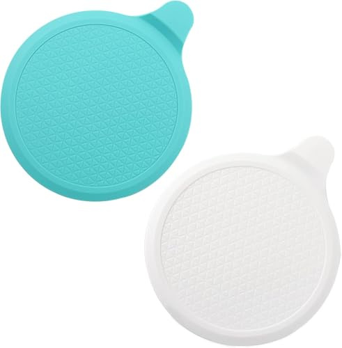 (2 Pack) Silicone Bathtub Stopper, 6 Extra Large Silicone Drain Plug, Universal Shower Drain Tub Stopper for Kitchen Gadgets Bathroom, Blue+White