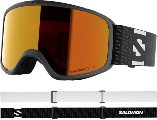 Salomon AKSIUM 2.0 S Goggles, Unisex Anti-Fog Ski Goggles For Snowboarding and Mountain Adventures