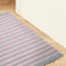 Sono a casa - Tappeto Multiuso 50x80 cm - in Misto Cotone Intrecciato – Lavabile, Morbido e Resistente – Perfetto per Ingresso, Cucina, Bagno, Camera da Letto (Rosa e Grigio)