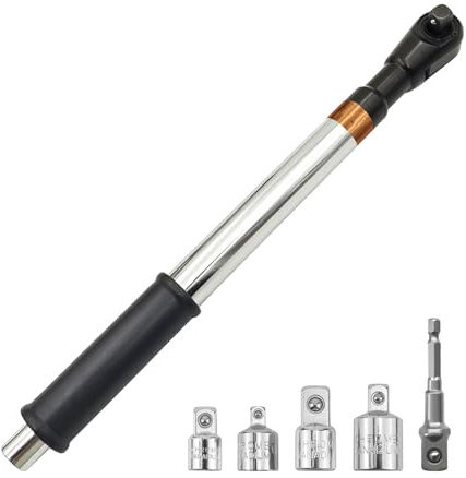 Miosugo Clé de prolongation pour perceuses, Clé à molette décalée, Clé à cliquet électrique, Clé à vis à chaîne (Avec 5 adaptateurs)