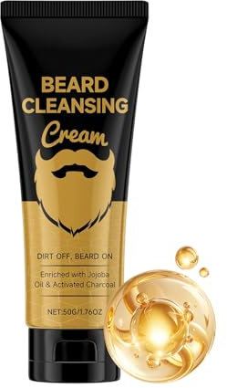 Skäggtvätt Naturlig Rengöringskräm | Ansiktshår Skäggbalsam För Män & Pappa Daglig & Reseskötsel Efter Rakning & Styling