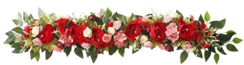Yunseity Nuziale Elegante Artificiale Fiori Festone di Seta Realistico per Tavolo da Pranzo Festa, 2 Pezzi Adatti per Decorazioni per Feste Multicolor 65 X 30 Cm (400.00)
