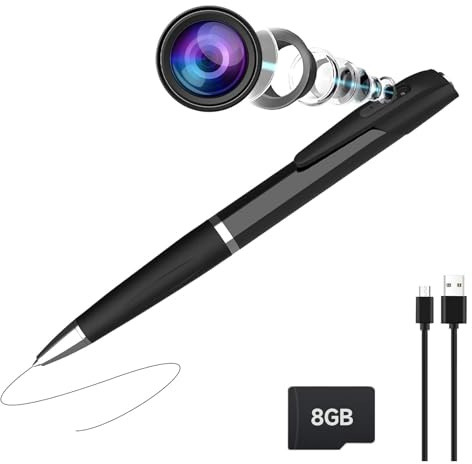 LaoZiYao Body Camera Pen HD 1080P Pocket Video Recorder Small Security Nanny Cam for Video Recording Photo Taking, Portable Hidden Spy Camera for Work/Study, No WiFi Function