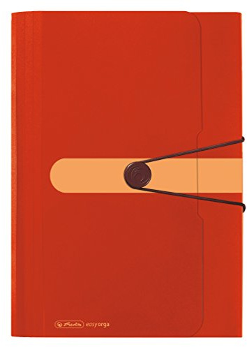 Herlitz 11411279 mapp, 12 fack återvinning, PP-folie, orange
