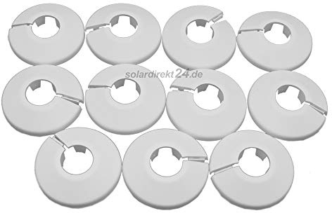 Heizkörper Klapprosetten, weiß, 22mm – 10 Stück