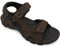 HEVA Mens Leather Sandals Sport Summer Outdoor Adjustable Shoes(11 UK,Brown)