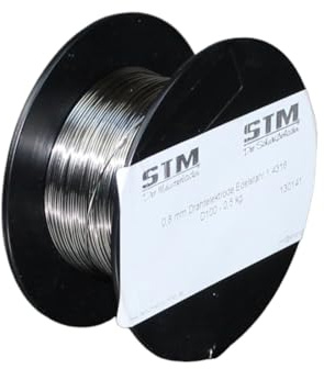 Edelstahl Schweißdraht VA V2A 308L 1.4316 0,8mm 0,5-15kg MIG MAG Niro Inox STM, Größe: Ø0,8mm D100 0,5kg