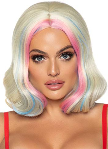 LEG AVENUE Generique - Pastellfarbene Per cke Schulterlang Accessoire f r Damen Weiss bunt, 270 g