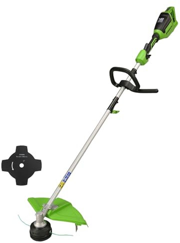 Greenworks 48V (2x24V) Cordless Strimmer for Small to Medium Gardens, 40cm Cutting Width, Bump Feed, 2mm Dual Nylon Line, WITHOUT Battery & Charger, 3 Year Guarantee GD24X2TX