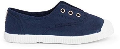 Pisamonas Zapatillas Lona Punta Goma Sin Cordones Talla 28 Color Azul Marino