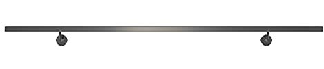 DOLLE Aluminium Handlauf eckiges Design 150 cm (kürz- & verlängerbar) inkl. Halterung, Endkappen und Verbinder