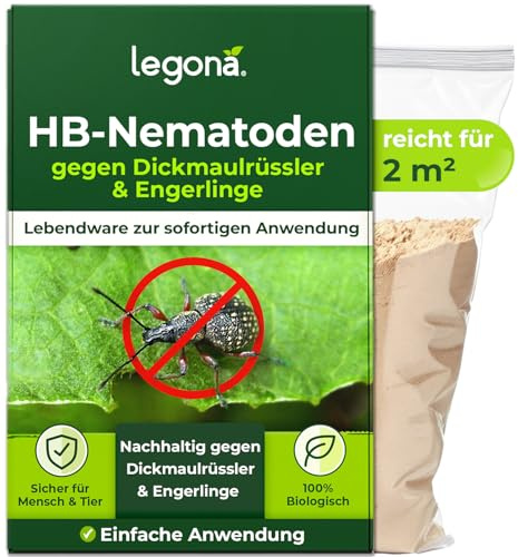 Legona HB-Nematoden gegen Dickmaulrüssler, 1 Mio. für 2 m² | Heterorhabditis bacteriophora zum Gießen gegen Dickmaulrüssler und Engerlinge
