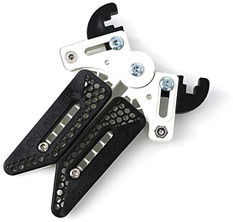 ACCMOS Bogenschießen Bogenzubehör Bogenständer Einstellbar Compoundbogen Ständer Scherenform Kickstand Jagd Schießübungen Bogenständer (Black White)