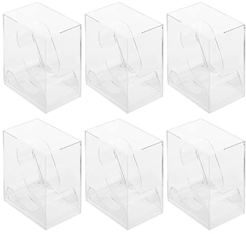 Cabilock Acryl Uhr Fall 6 Stücke Geh?use Lagerung Acryl Organisator St?nder Armbanduhr Halter Organisator Armreif für Ausstellung Schaufenster Shop Geburtstag Handgelenk Transparent Einzelne Uhr Box