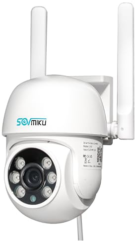 Sovmiku CA3 AI Auto Tracking Mini 2K Security Camera Wireless Outdoor, 2-years Free Cloud Storage, Two Way Audio, Easy to Setup, 360° View,Pan/Tilt,Color Night Vision,Audible Flashlight Alarm, SD Slot