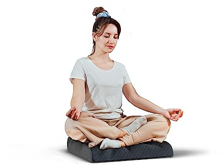 Kölbs Extra Large Seat Cushion Stylish Plush Velvet Cover XL Memory Foam for Office Chair, Floor Pillow Back Pain Coccyx Bruise Relief Carry Handle