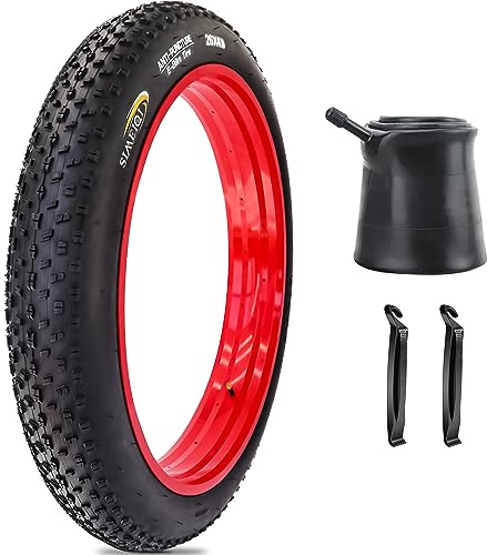 SIMEIQI 26X4.0 Inch E-Bike Fat Tire and Tube Electric Tricycle Tyres - Foldable Replacement for All Terrain Mountain Snow, Urban City Street Road Bicycle
