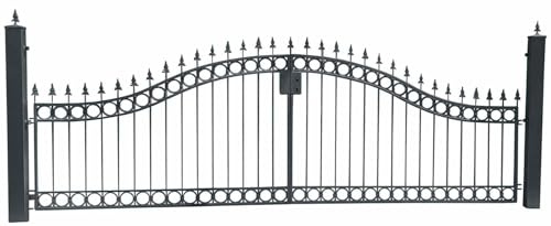 Metall Eisen Stahl Gartentor Hoftor Tor Imperia-GT400/100S P.-Set 100 Feuer Verzinkt Anthrazitgrau Duplex Premium pulverbeschichtet Doppelflügeltor 7016 400 cm 4m Doppelflügeltor