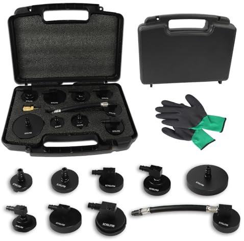 BELEY 10PCS Auto Bremsenentlüftungsgerät Adapter Set Kfz Bremsenentlüftungsgerät Adapter Bausatz für die meisten Fahrzeuge Bremsflüssigkeit entlüften oder nachfüllen