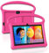 BAKEN Kids Tablet for Toddlers 7 inch Android Tablets 4GB(2+2)+32GB, WiFi, GMS, IPS, Google Plays, Games, with Parental Control, Learning Educational Toddler Tablets with Silicone Case（Pink）