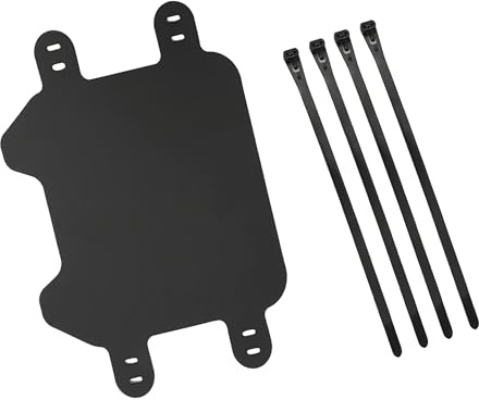 NIYATA Front Number Plate for Sur Ron Light Bee X, Silicone Rubber Motorcycle License Plate Holder with 4 Zip Ties, Black L Plate Accessory for Surron