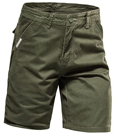 SRZYMJ Kurze Sporthose Herren Herren Shorts Jeans Kurze Hose Herren Beige Cargo Shorts Schwarz Kurze Freizeithose Grün Chino Hose Herren Stretch 36/32 Shorts Herren Sommer 32