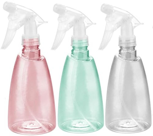 Large 500ml Spray Bottles for Cleaning Solutions and Gardening, 3 Pcs Empty Mist Atomiser Spray Bottle for Hair, Water Spray Bottles for Cleaning, Plastic Refillable Plant Mister Sprayer Can Trigger