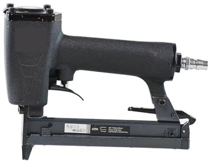 Pistolet à clous pneumatique, fer à bois tissé for meubles en rotin, tube en aluminium 6 mm, agrafeuse à couronne étroite, outil de rivetage 10-25 mm, clou 425 K Pour les débutants