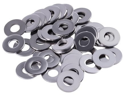TIOMIOSEA Unterlegscheiben M4, 150 Stück Kotflügelscheiben - Hochwertige A2 V2A 304 Edelstahl, Karosseriescheiben Unterlegscheibe (4 * 12 * 1mm) Metallscheiben für Schrauben & Muttern & Gewindestange