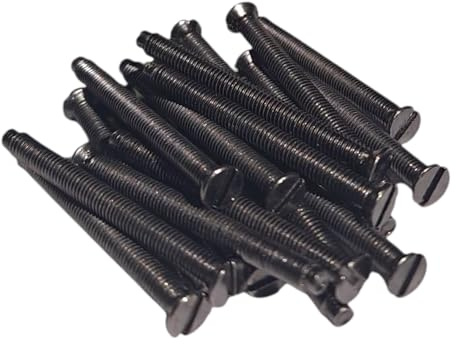 M3.5 x 40mm Black Nickel Electrical Machine Screws - Pack of 20 | Suitable for Light Switch & Plug Socket Faceplates