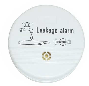 iplusmile 2 Pièces capteur d'eau Détecteur d'inondation Alarme de Fuite détecteur de Fuite d'eau Salle de Bains Ton humidimètre capteurs Alarme d'eau capteur d'inondation Blanche